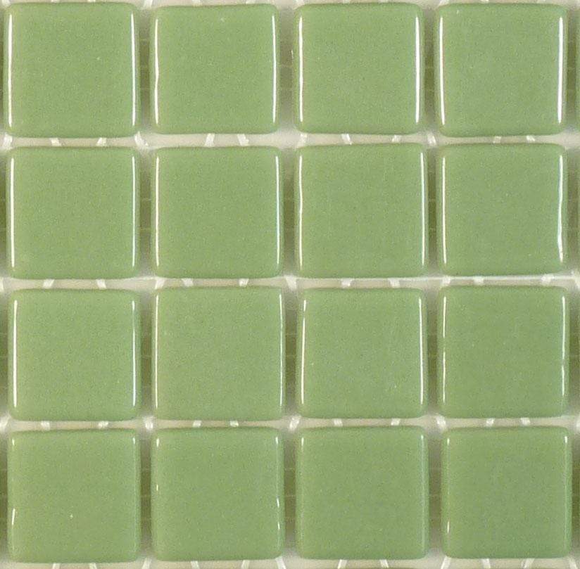 Light Green 1'' x 1'' Glass Glossy Tile Absolut Glass