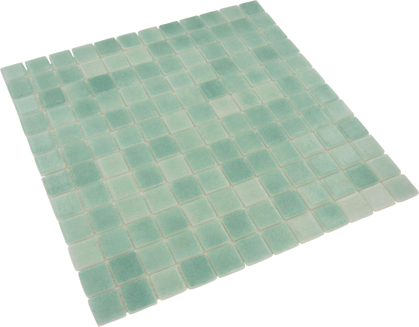 Fog Caribbean Green Nieblas Anti Slip 1" x 1" Glossy Glass Tile Absolut Glass