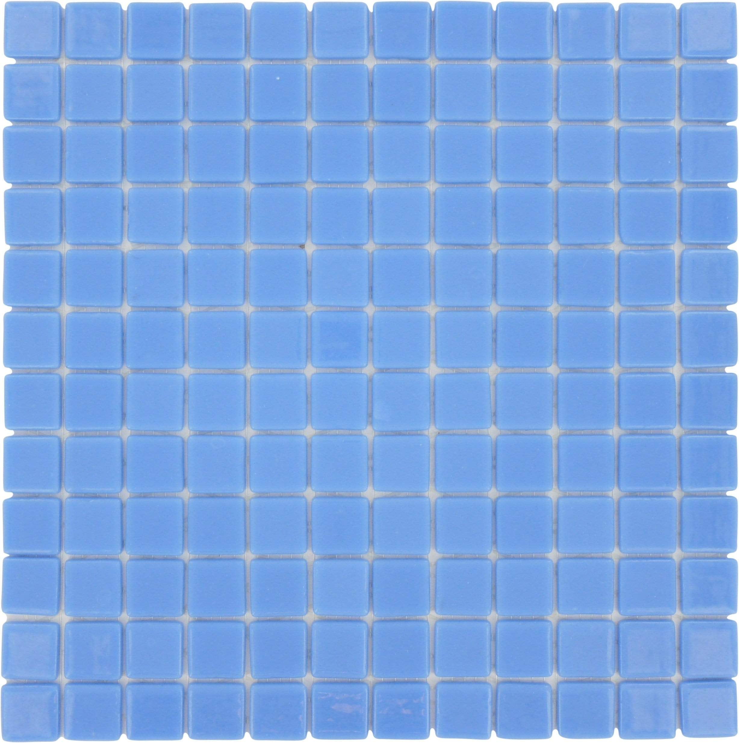 Celetial Blue 1'' x 1'' Glossy Glass Tile Absolut Glass