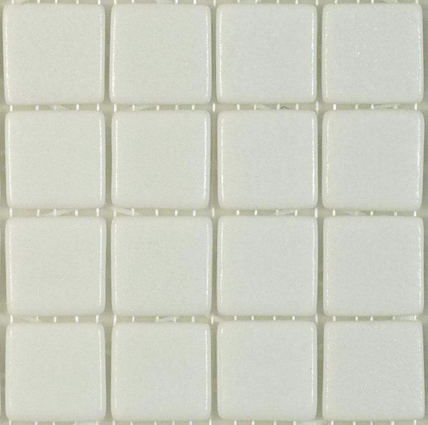 White Glossy Anti Slip 1"x 1" Glass Tile Absolut Glass