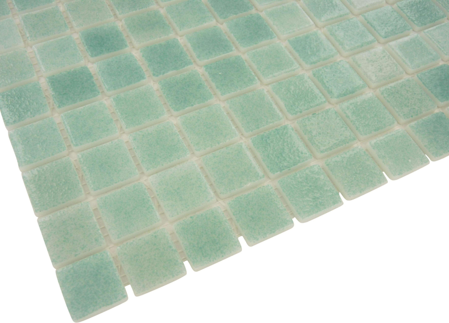 Fog Caribbean Green Nieblas 1" x 1" Glossy Glass Tile Absolut Glass