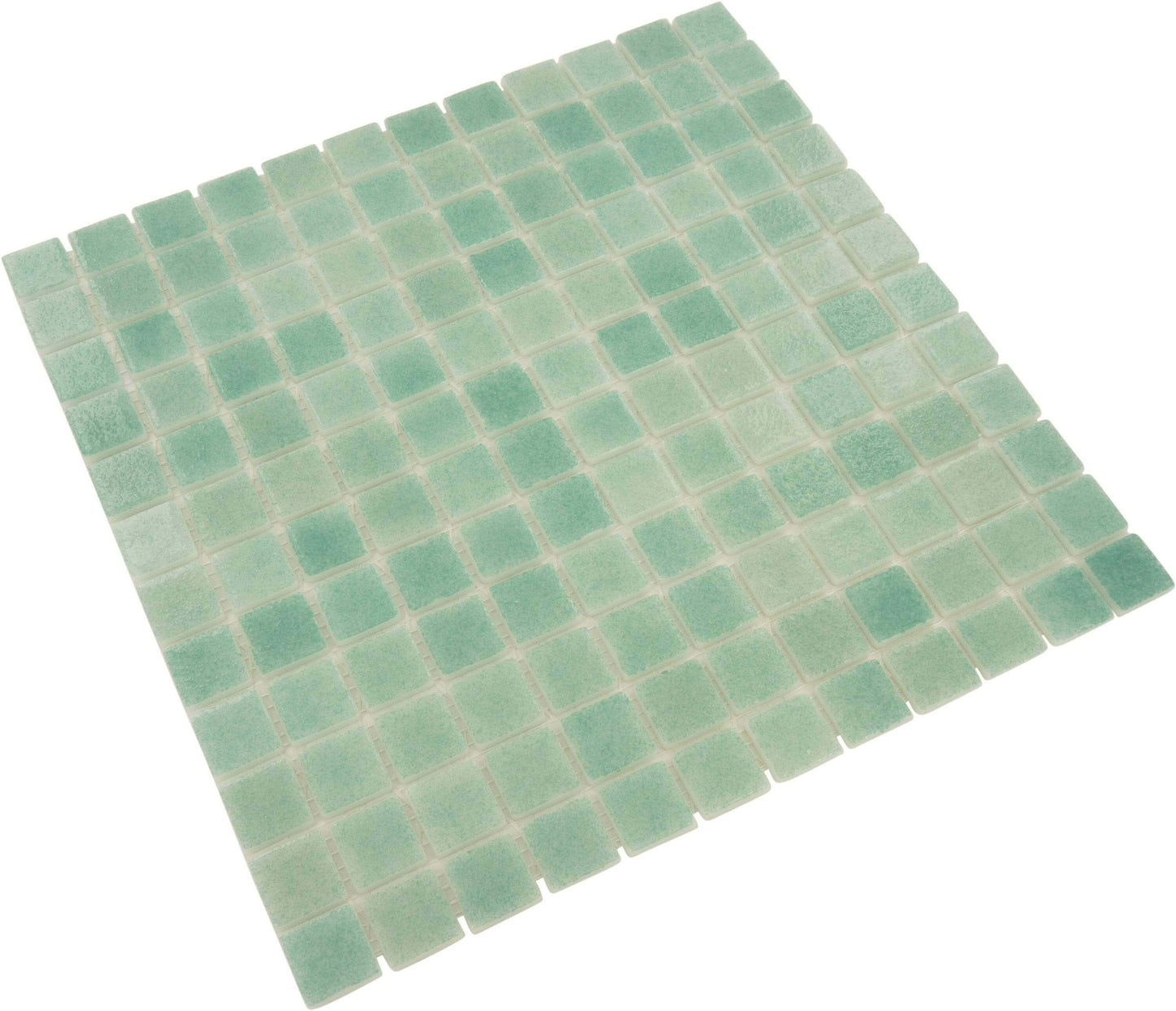 Fog Caribbean Green Nieblas 1" x 1" Glossy Glass Tile Absolut Glass