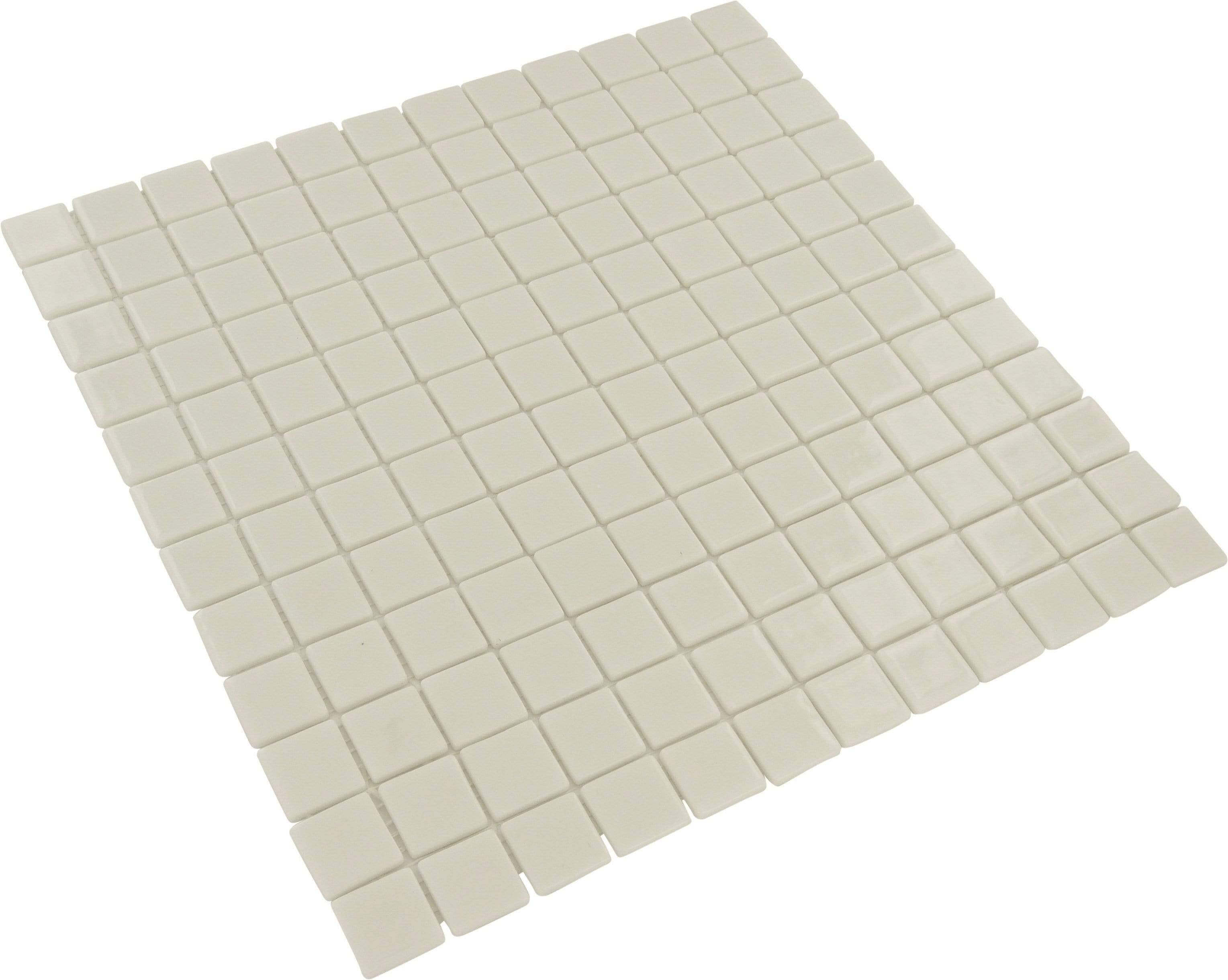 White Glossy 1'' x 1'' Glass Tile Absolut Glass