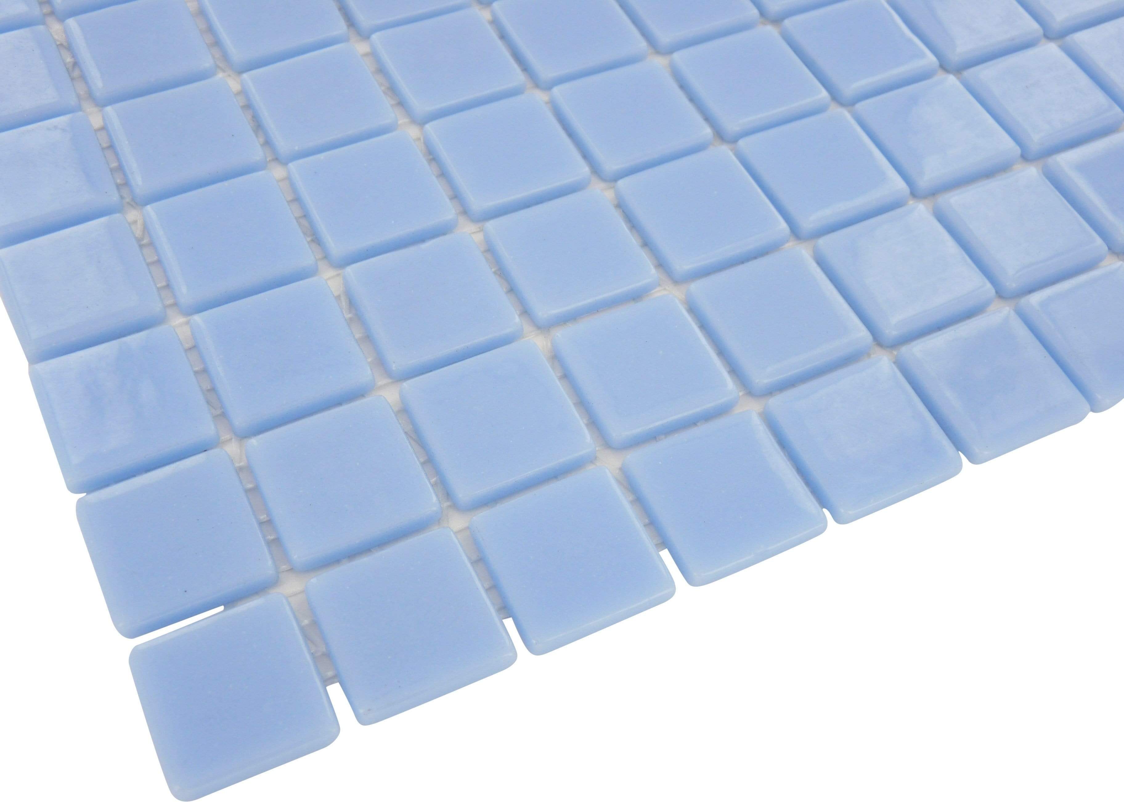 Celetial Light Blue 1'' x 1'' Glossy Glass Tile Absolut Glass