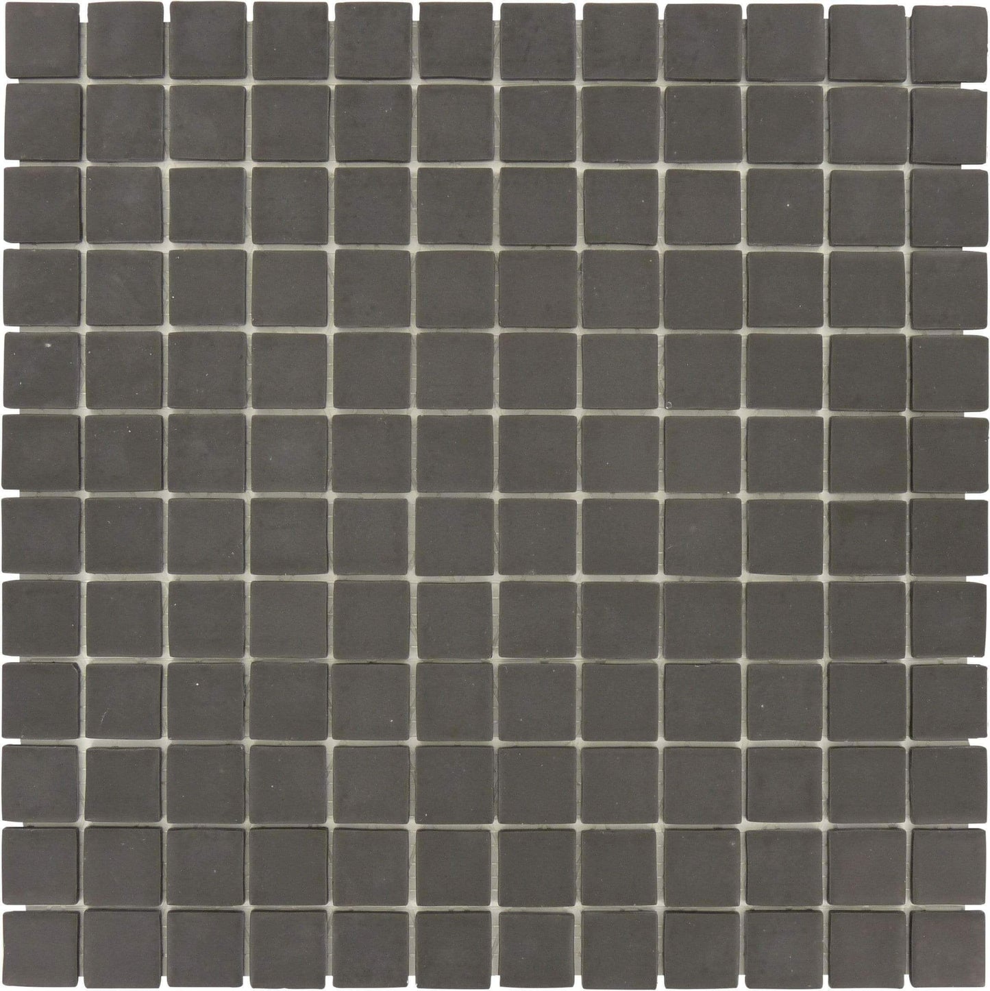 Dark Grey 1'' x 1'' Matte Glass Tile Absolut Glass