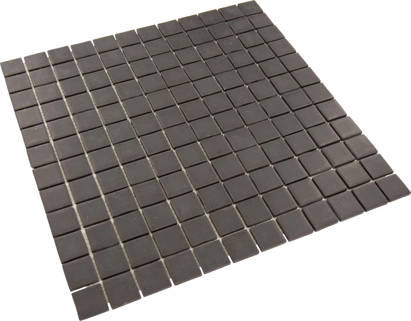 Dark Grey 1'' x 1'' Matte Glass Tile Absolut Glass