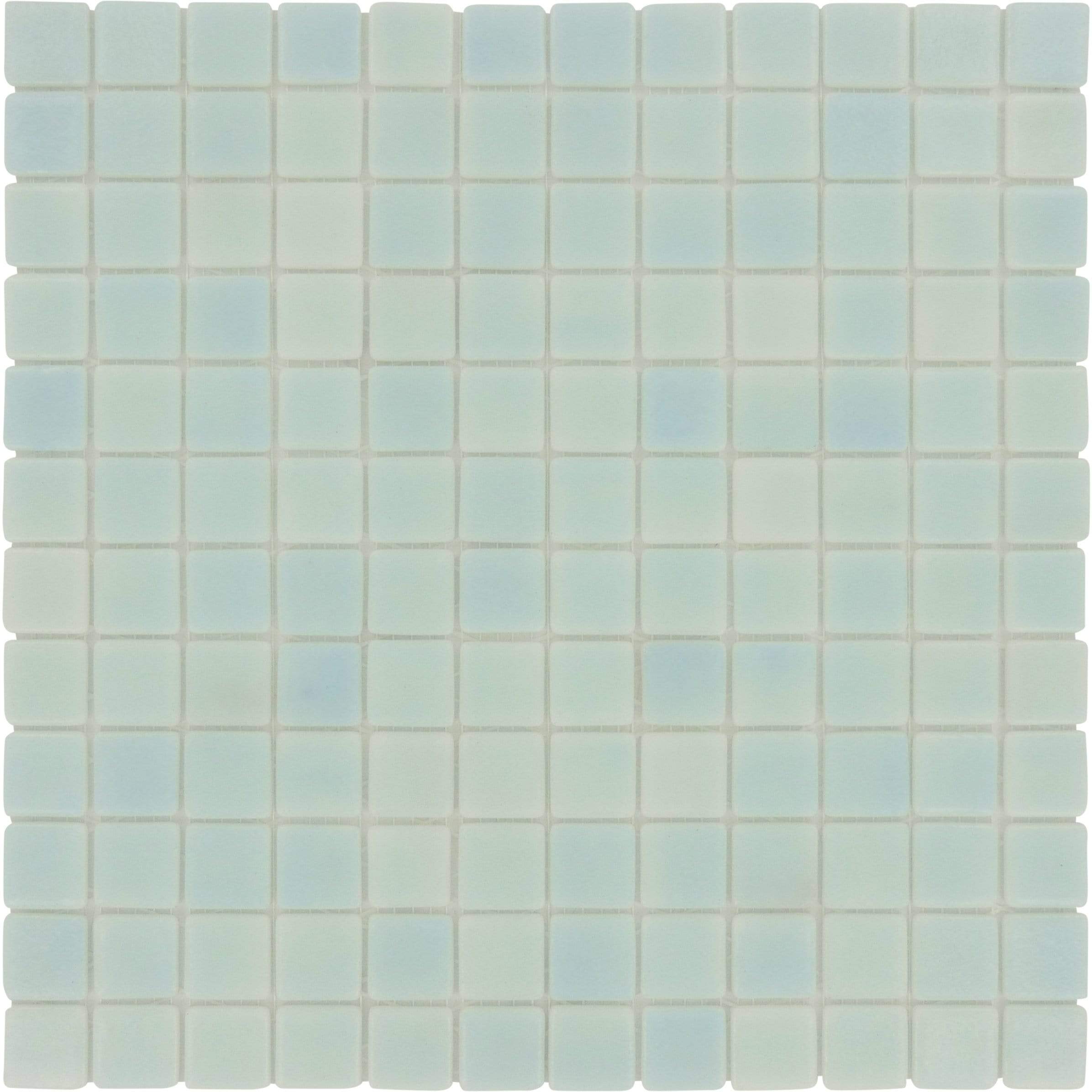 Fog Clear Sky Blue Anti Slip 1'' x 1'' Glossy Glass Tile Absolut Glass