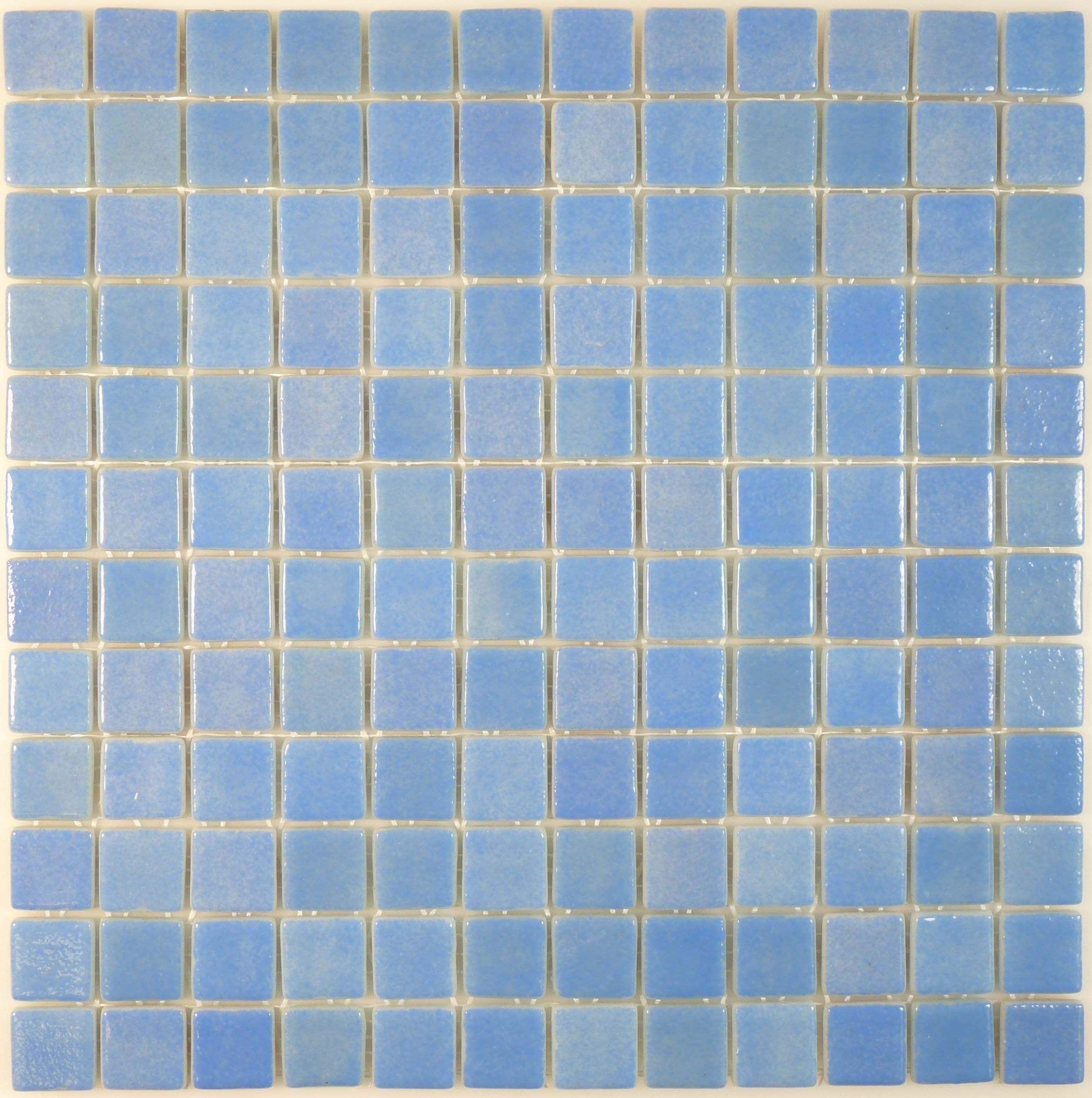 Fog Sky Blue 1'' x 1'' Glossy Glass Tile Absolut Glass