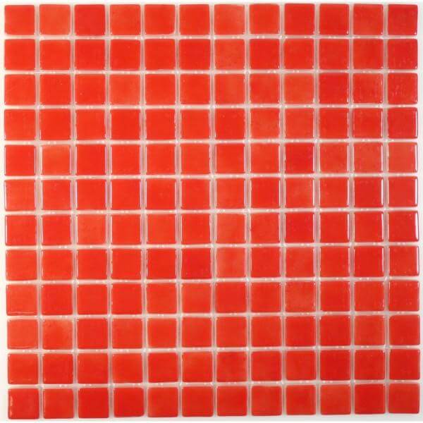 Intense Red 1'' x 1'' Glass Glossy Tile Absolut Glass