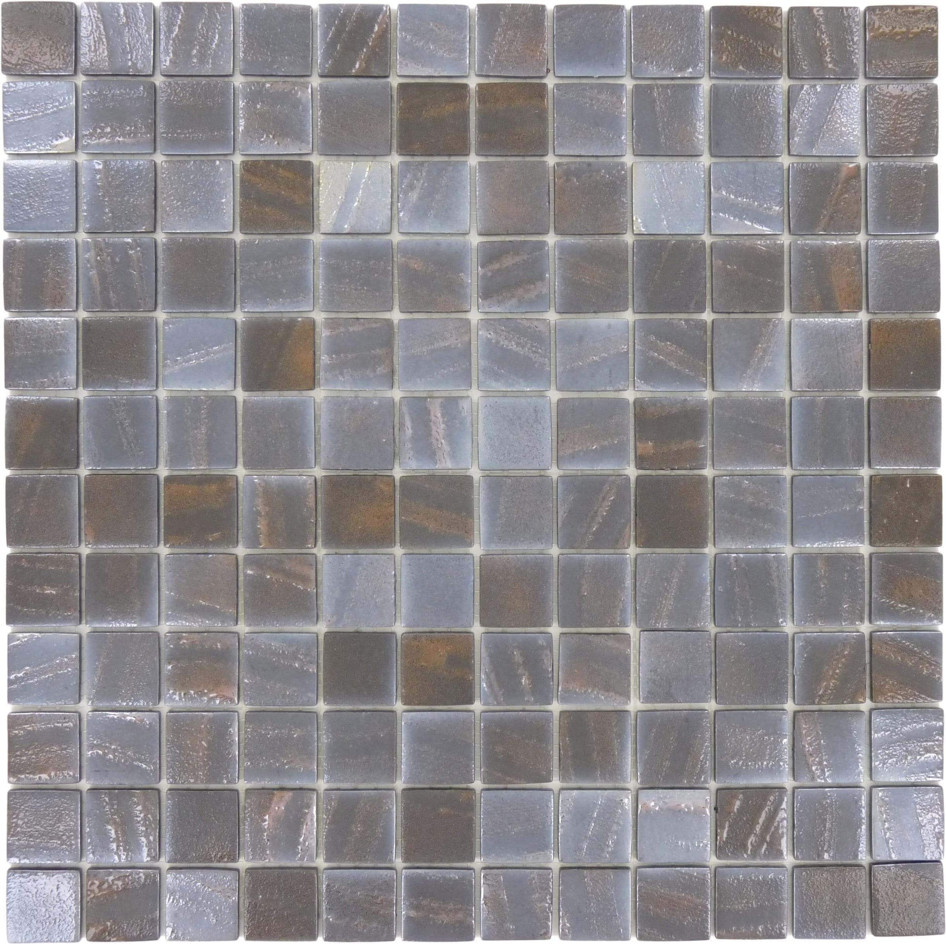 Rust Bronze 1'' x 1'' Glossy Glass Tile Absolut Glass