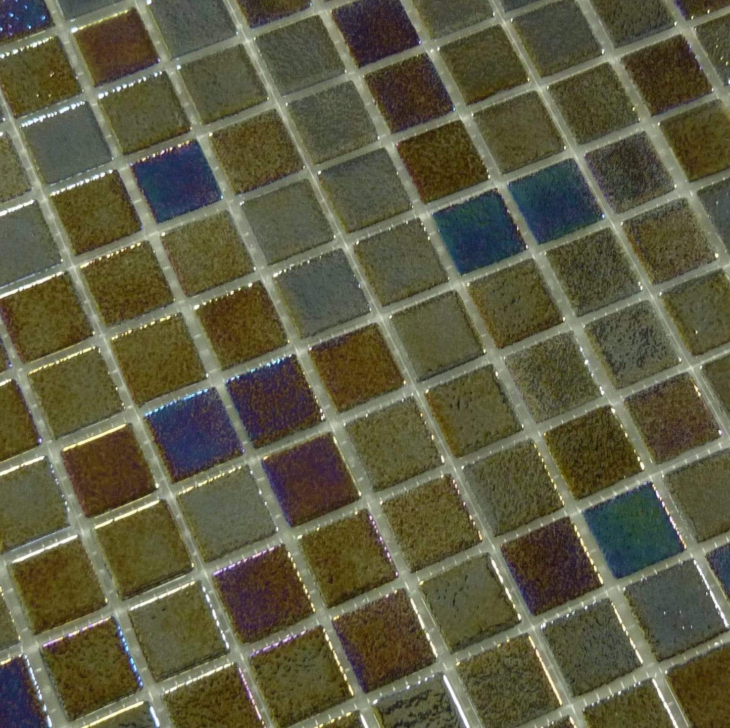 Shell Deep Purple 1" x 1" Glossy & Iridescent Glass Tile Absolut Glass