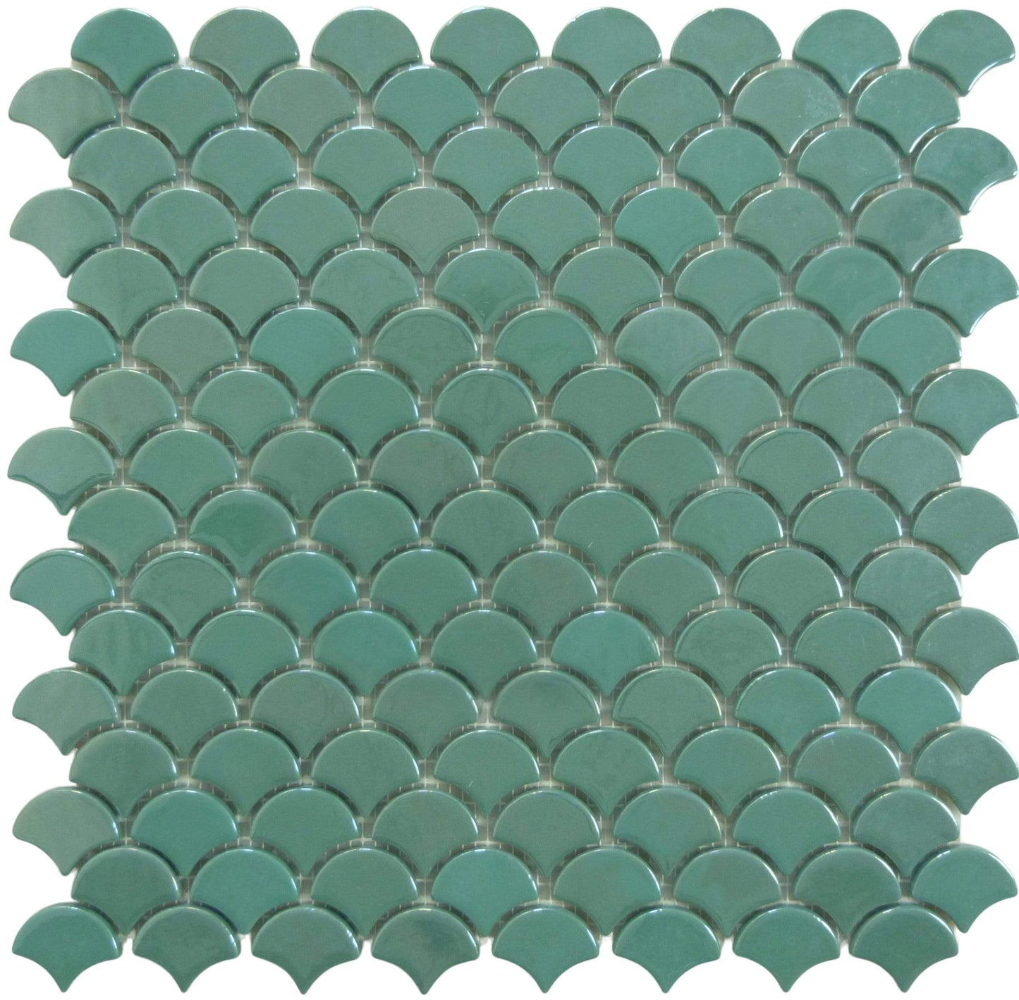 Soul Flat Fans Aqua Fishscale Glossy Glass Tile Absolut Glass