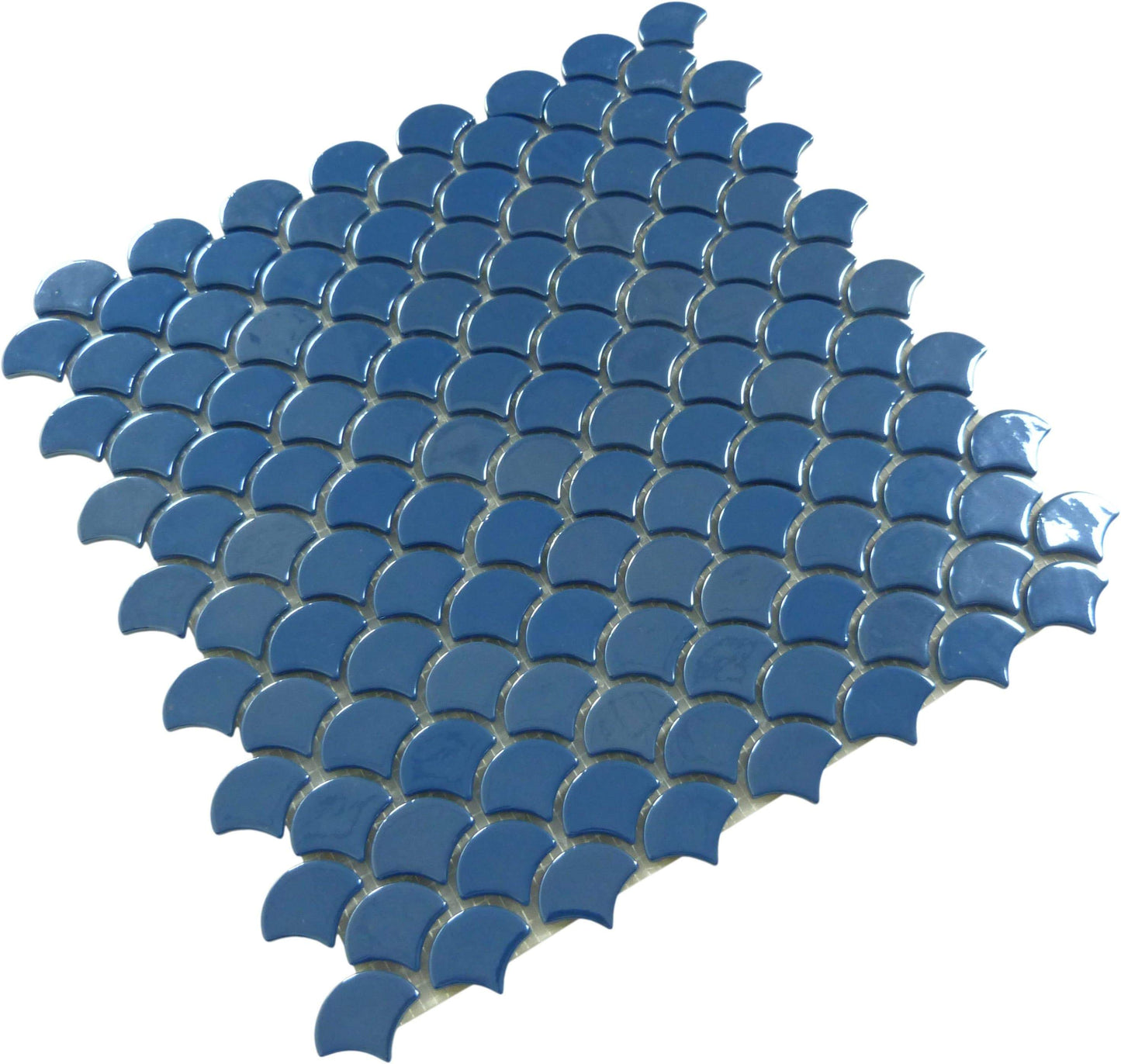 Soul Flat Fans Blue Fishscale Glossy Glass Tile Absolut Glass