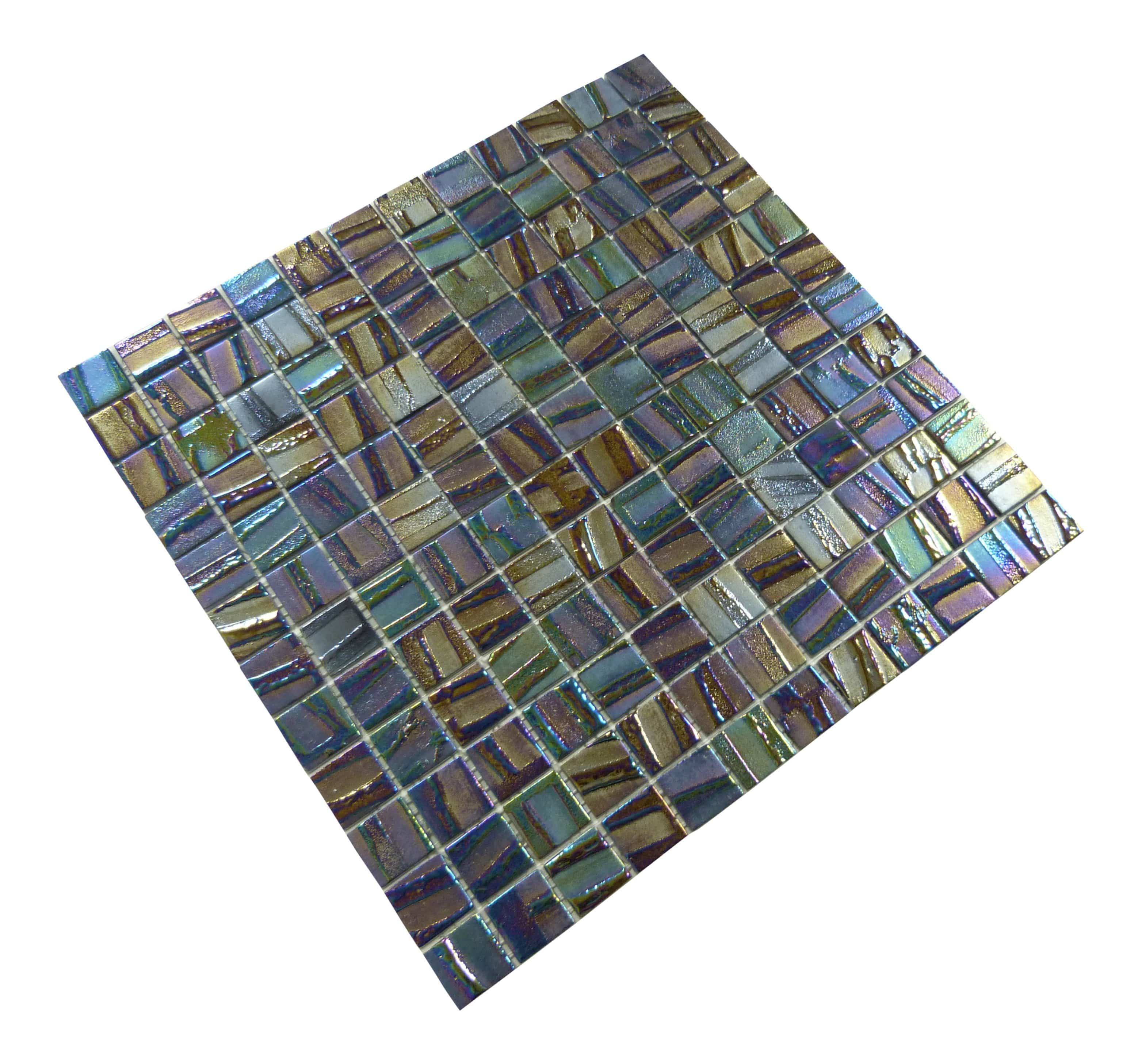 Super Nova 1'' x 1'' Glossy & Iridescent Glass Tile Absolut Glass