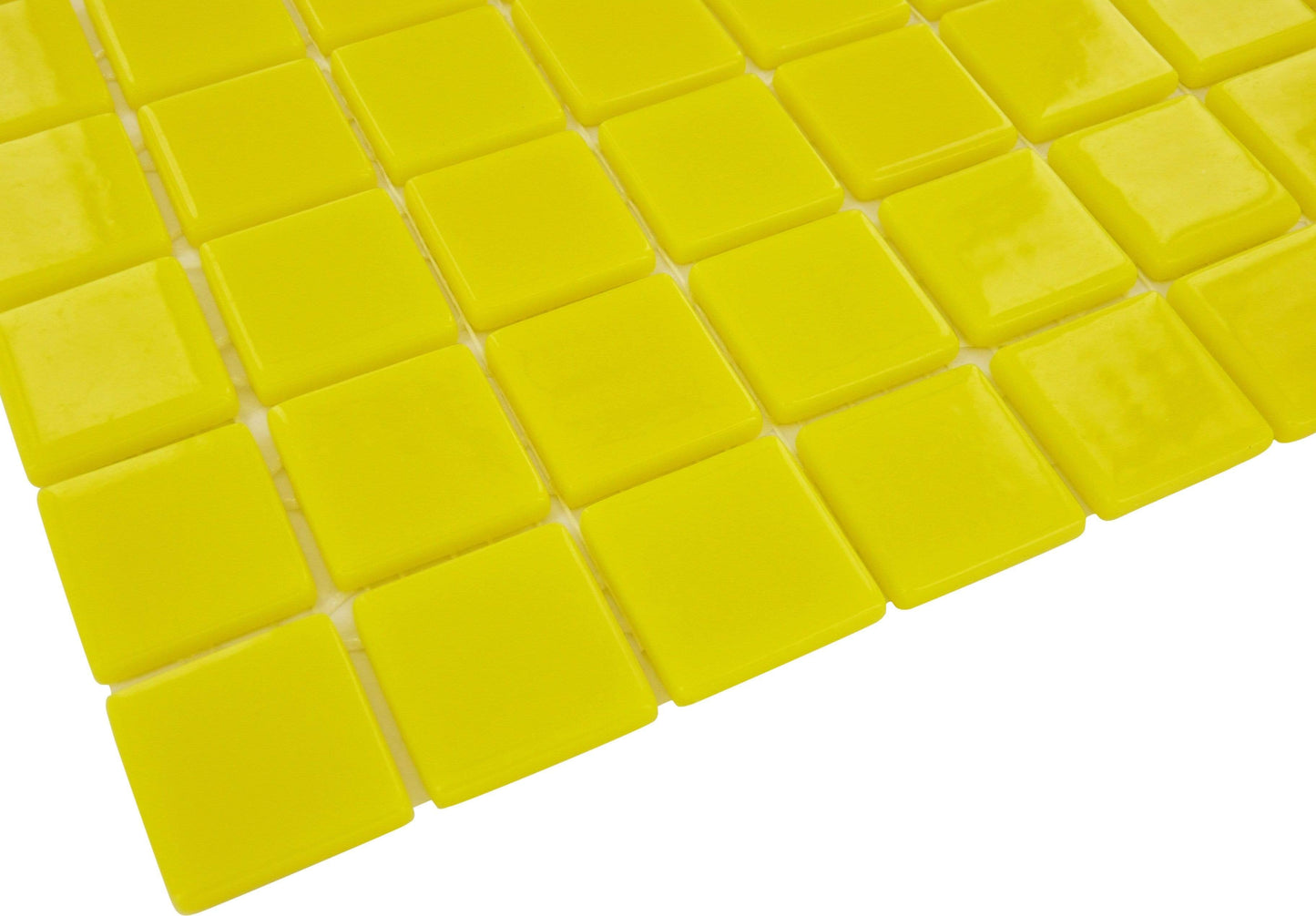 Yellow 1'' x 1'' Glossy Glass Tile Absolut Glass