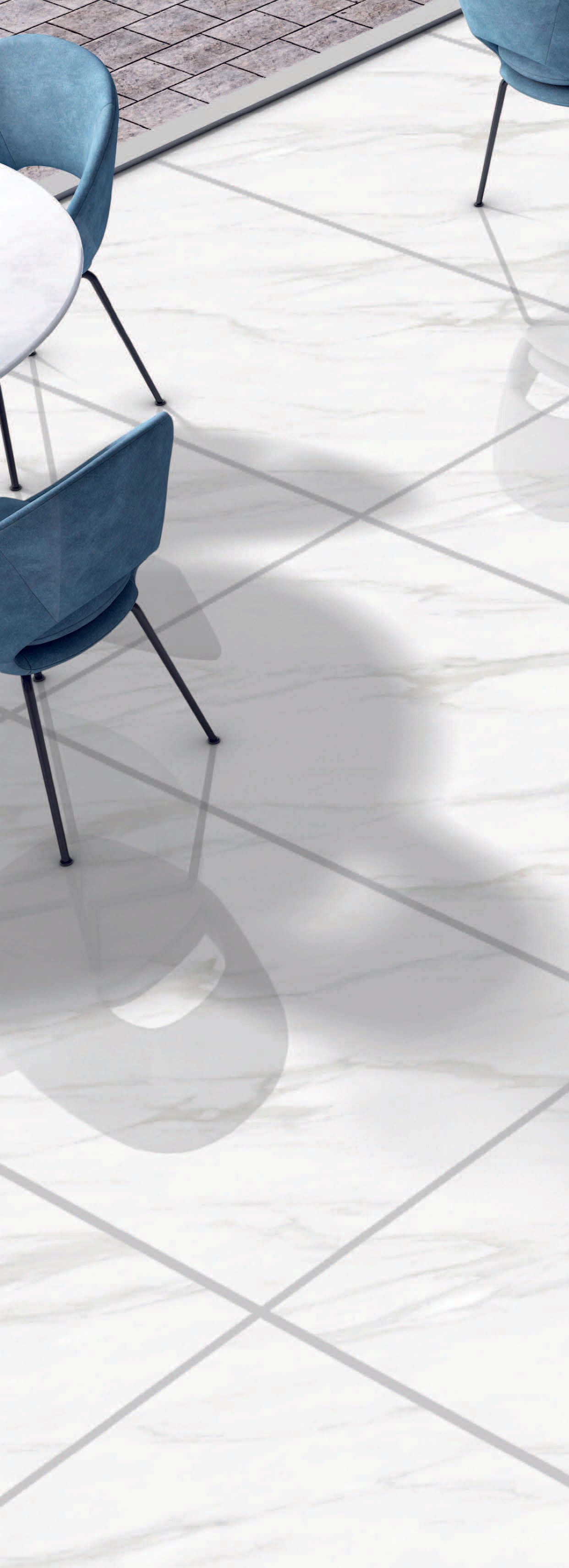 Iceland Statuario White 24x24 Polished Porcelain Tile Champion Tile