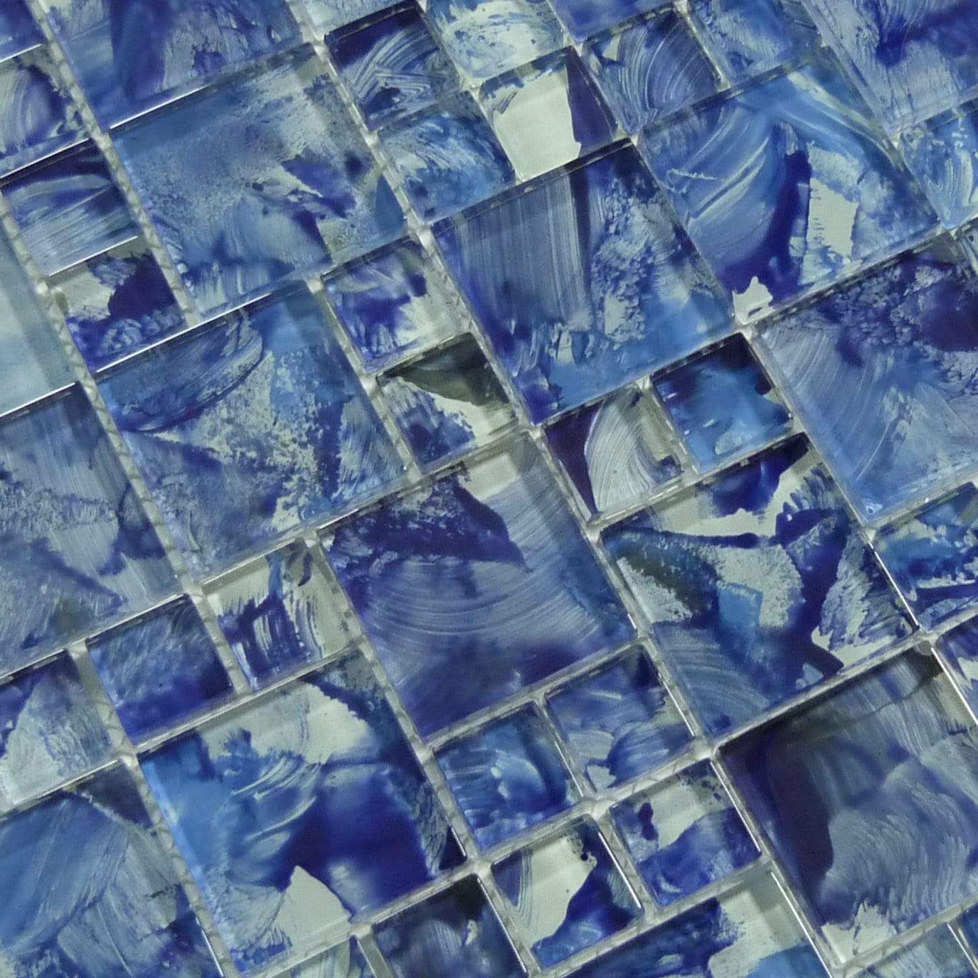 Aqua Art Michelangelo Sky Blue Mix Glossy Glass Pool Tile Dynamic Surfaces