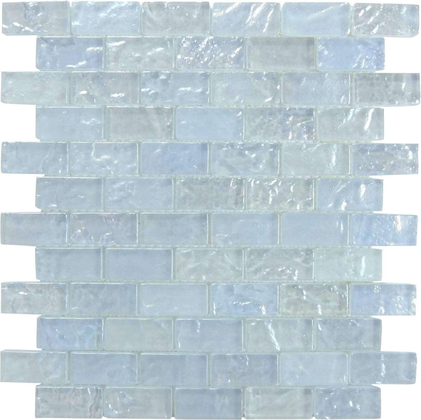 Aqua Art Silver Feather Uniform Brick Glossy & Matte Glass Pool Tile Dynamic Surfaces