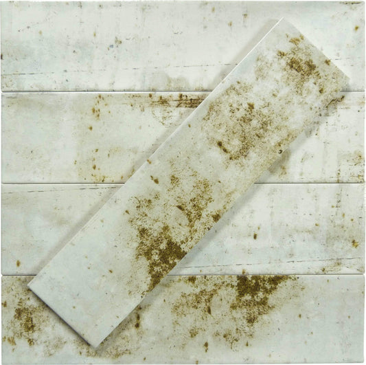 Old Barn White 4" x 16" Ceramic Glossy Subway Tile Euro Glass