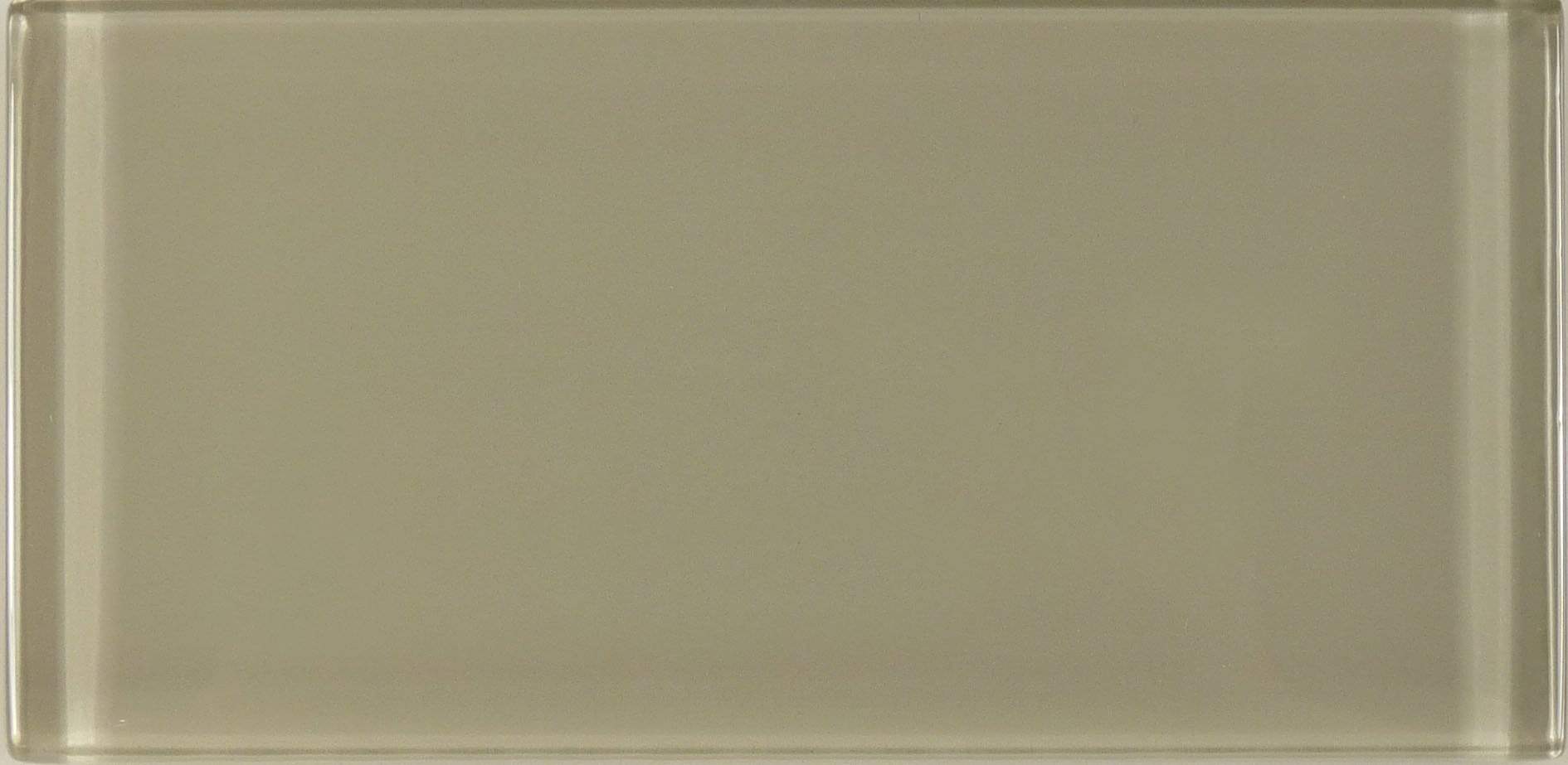 Fog Beige 3'' x 6'' Glossy Glass Subway Tile Euro Glass