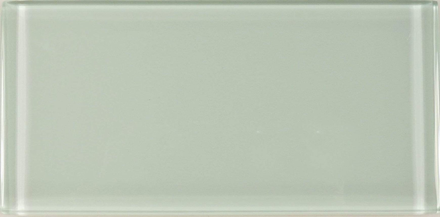 Ice Mist 3'' x 6'' Glossy Glass Subway Tile Euro Glass