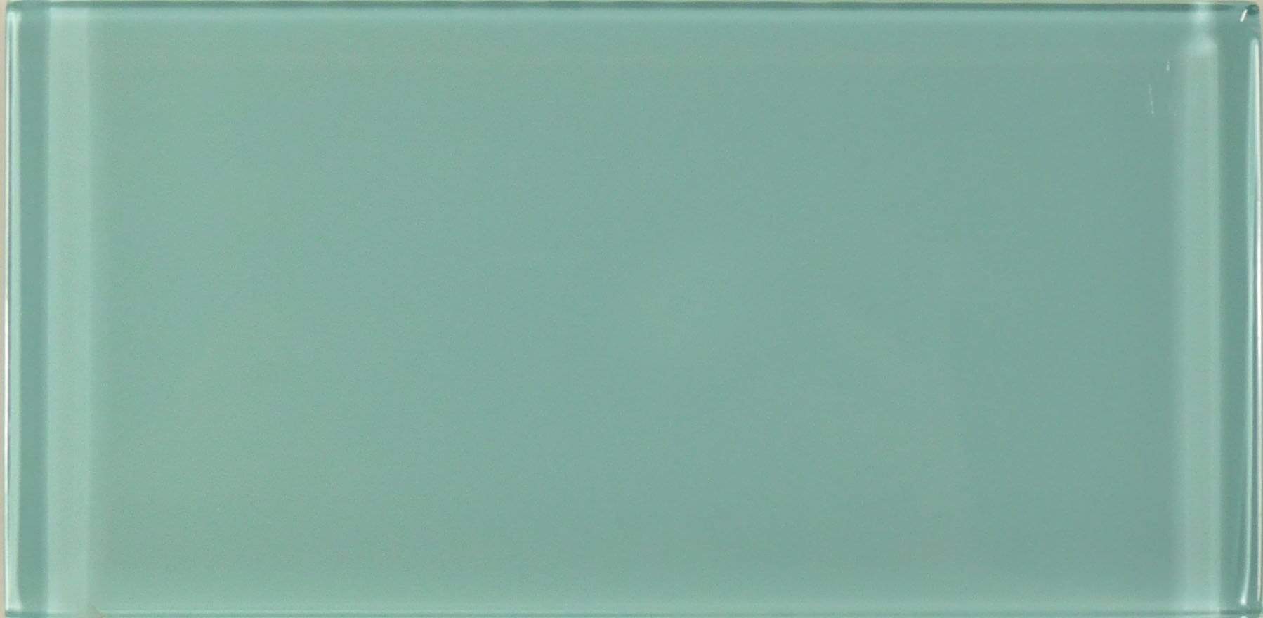 Soft Mint Green 3'' x 6'' Glossy Glass Subway Tile Euro Glass