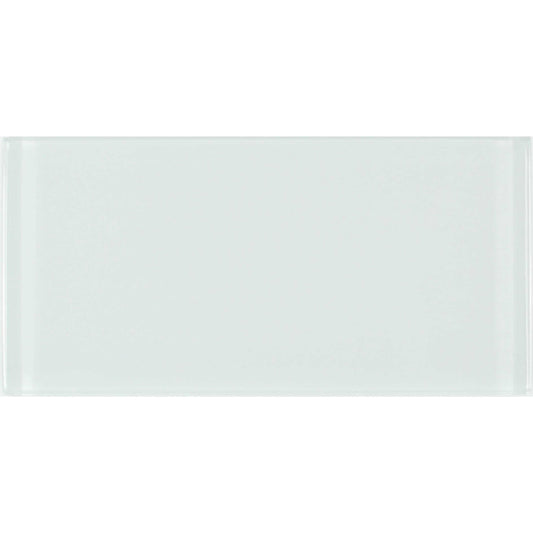 Bright White 3'' x 6'' Glossy Glass Subway Tile Euro Glass