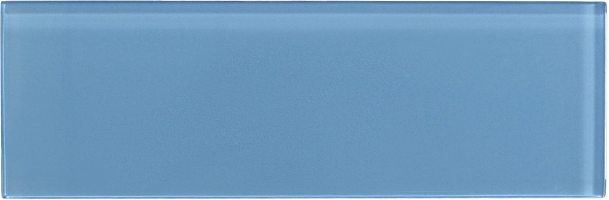 Pacific Ocean Blue 4'' x 12'' Glossy Glass Subway Tile Euro Glass