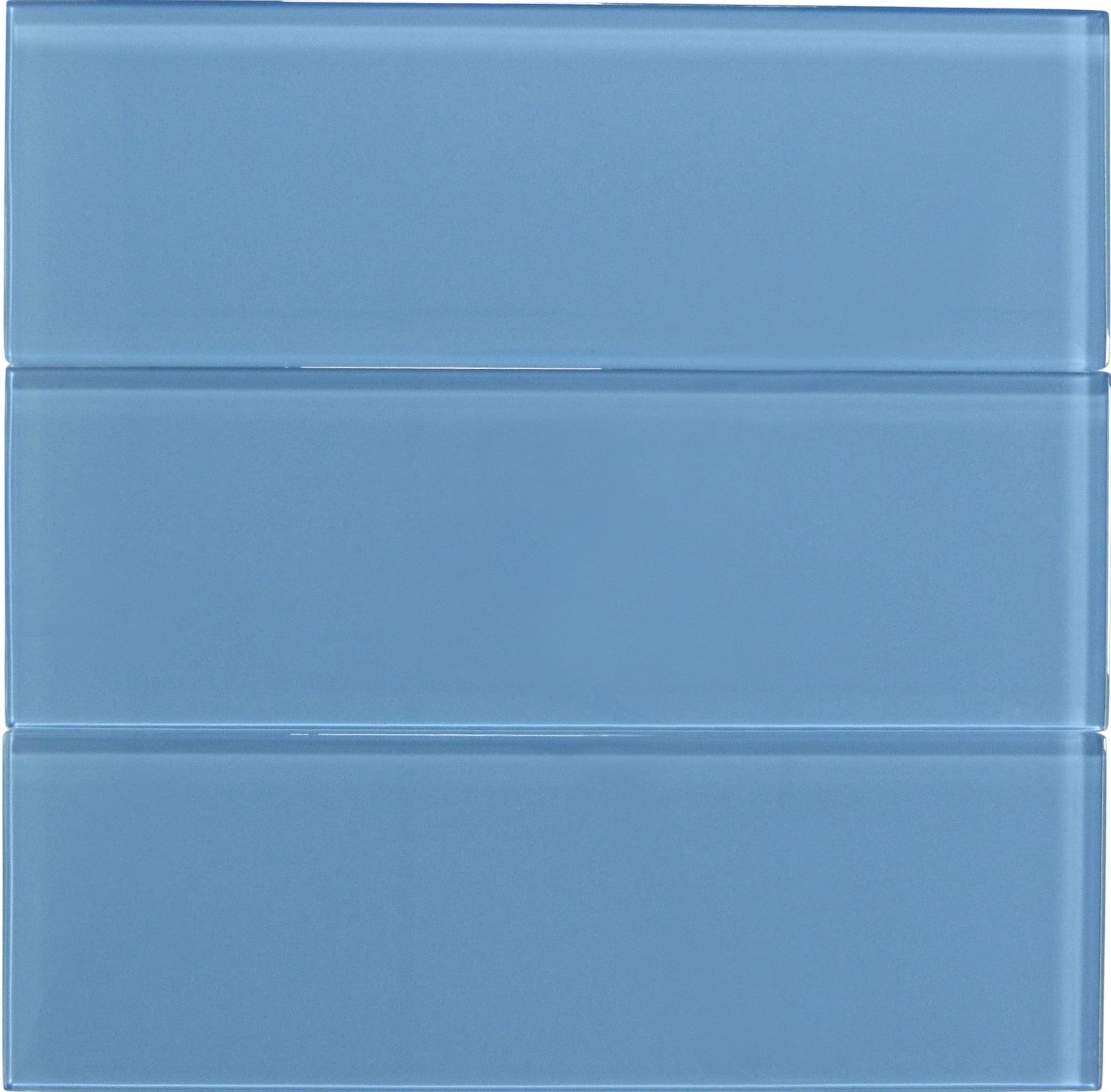 Pacific Ocean Blue 4'' x 12'' Glossy Glass Subway Tile Euro Glass