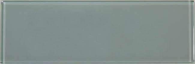 Morning Mist Blue 4'' x 12'' Glossy Glass Subway Tile Euro Glass