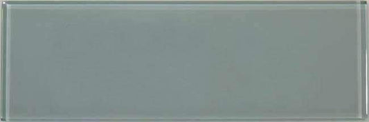 Morning Mist Blue 4'' x 12'' Glossy Glass Subway Tile Euro Glass