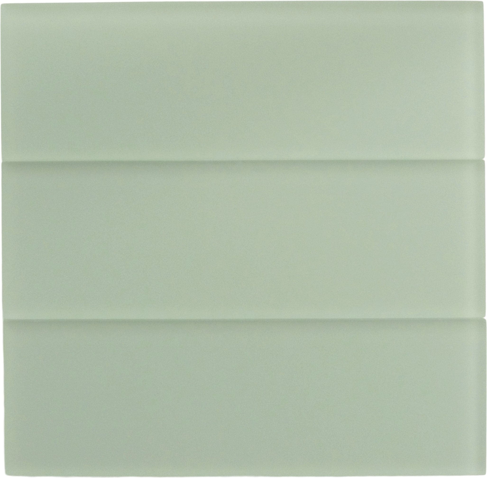 Ice Mist Matte Green 4'' x 12'' Frosted Glass Subway Tile Euro Glass