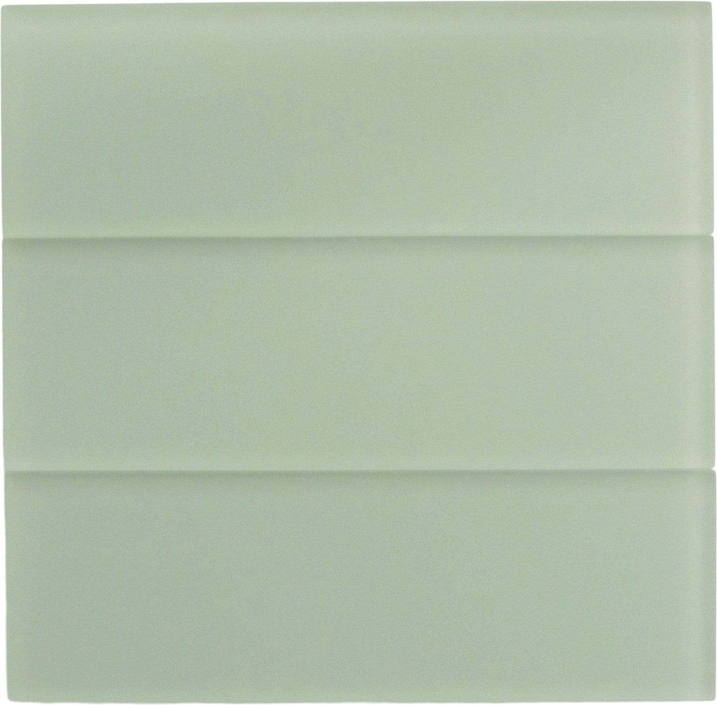 Ice Mist Matte Green 4'' x 12'' Frosted Glass Subway Tile Euro Glass