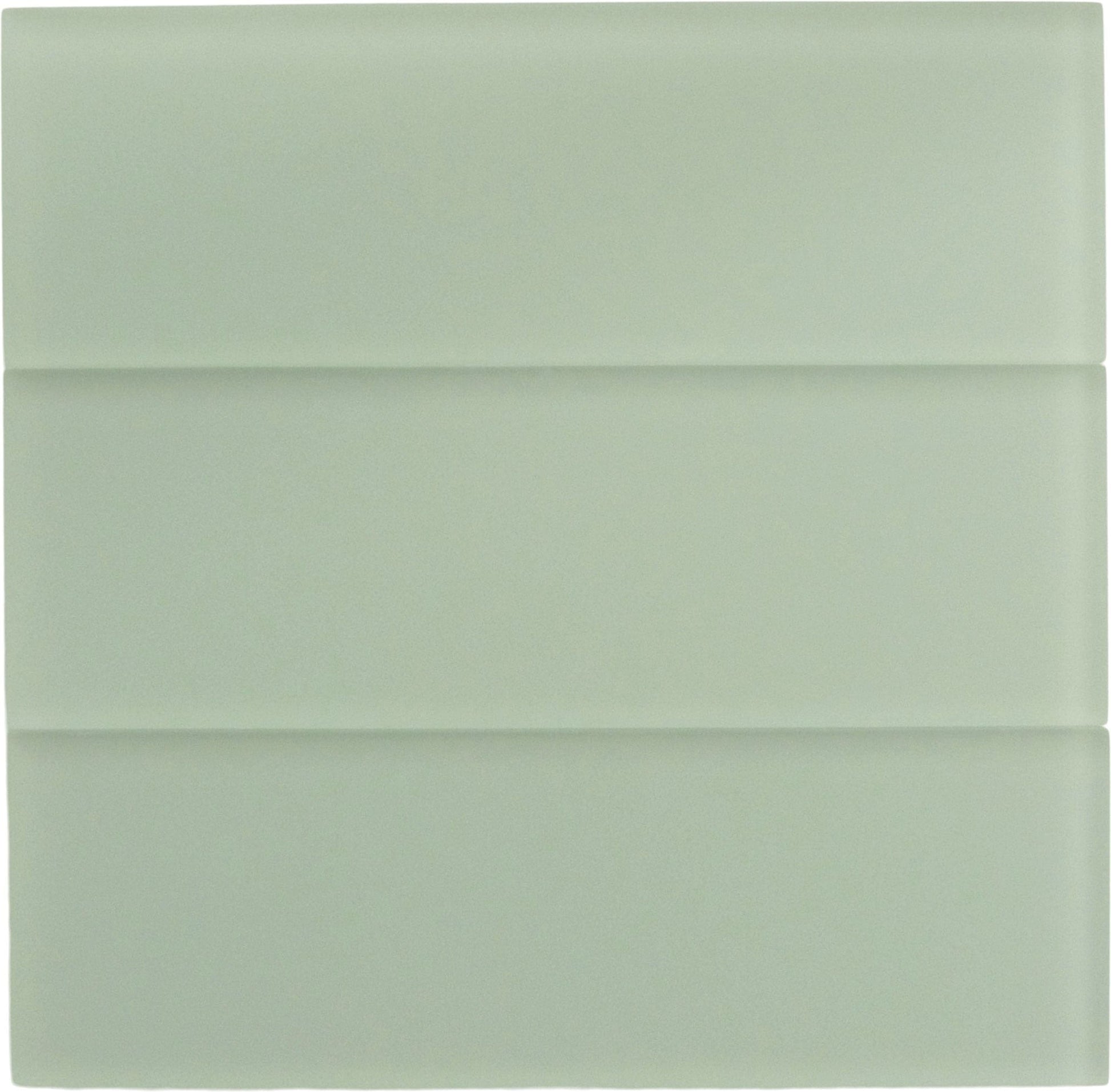 Ice Mist Matte Green 4'' x 12'' Frosted Glass Subway Tile Euro Glass