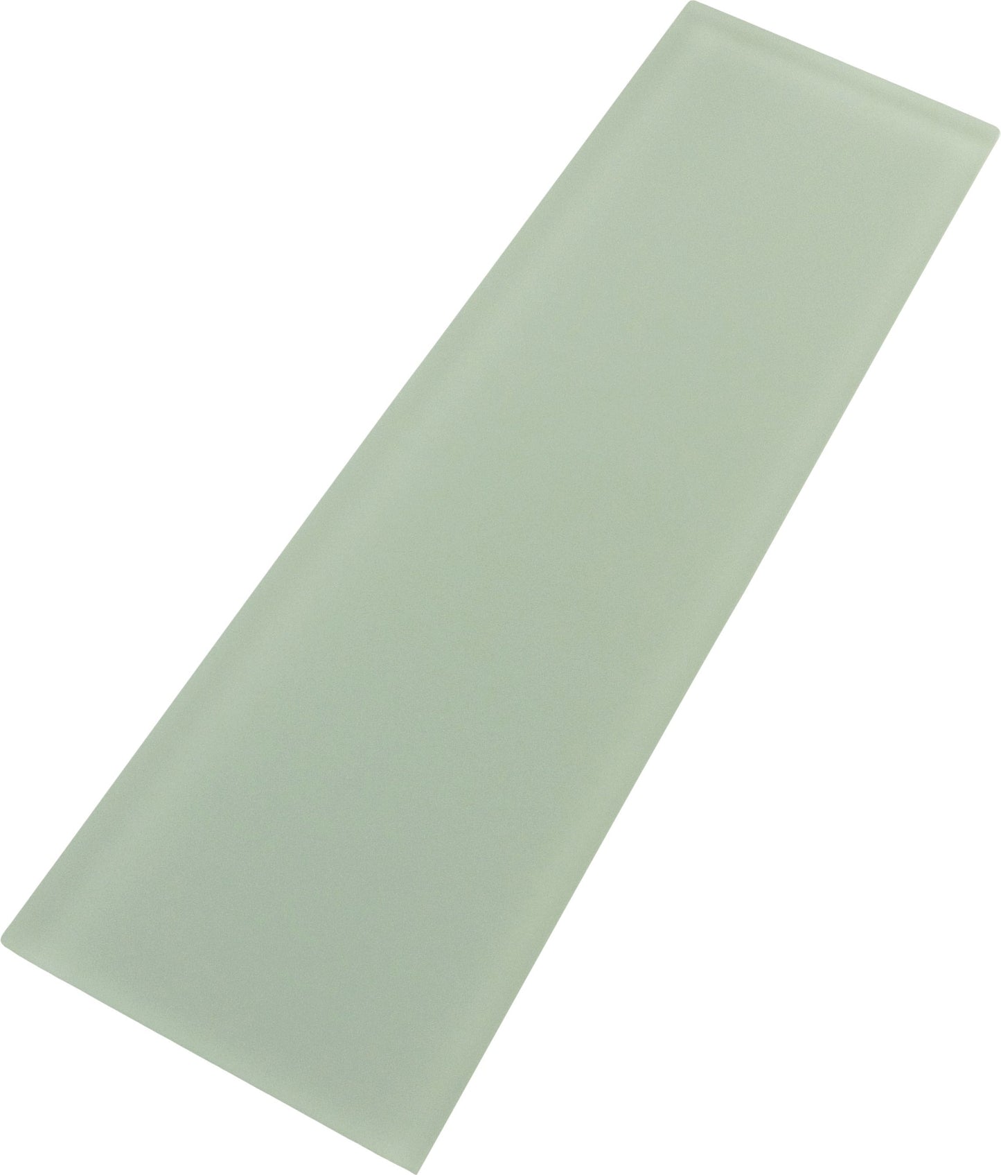 Ice Mist Matte Green 4'' x 12'' Frosted Glass Subway Tile Euro Glass