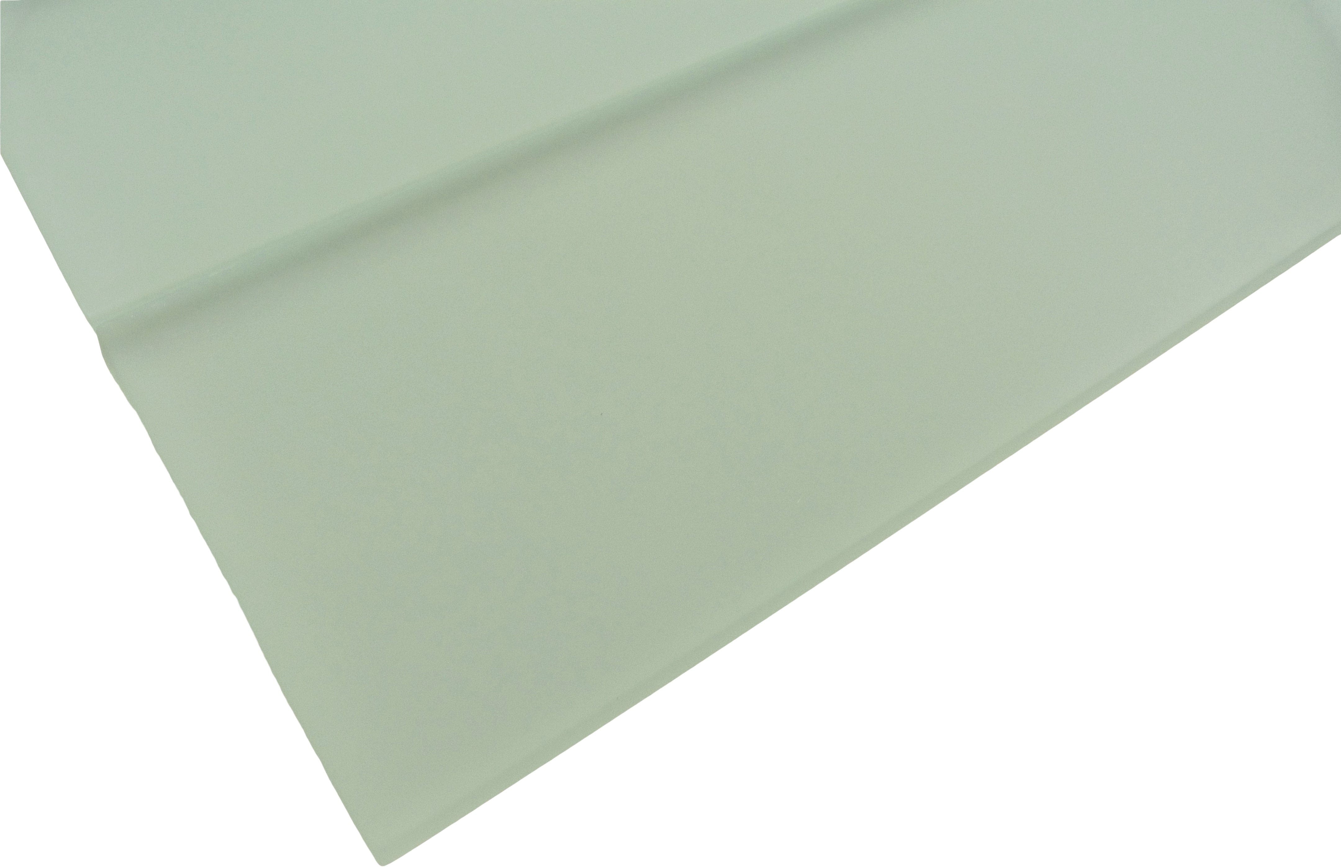 Ice Mist Matte Green 4'' x 12'' Frosted Glass Subway Tile Euro Glass