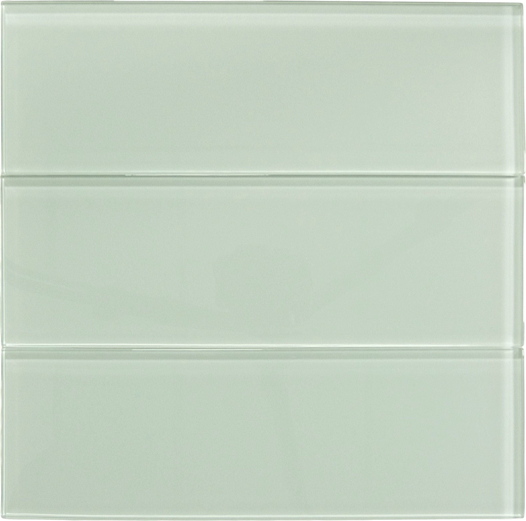 Ice Mist Green 4'' x 12'' Glossy Glass Subway Tile Euro Glass