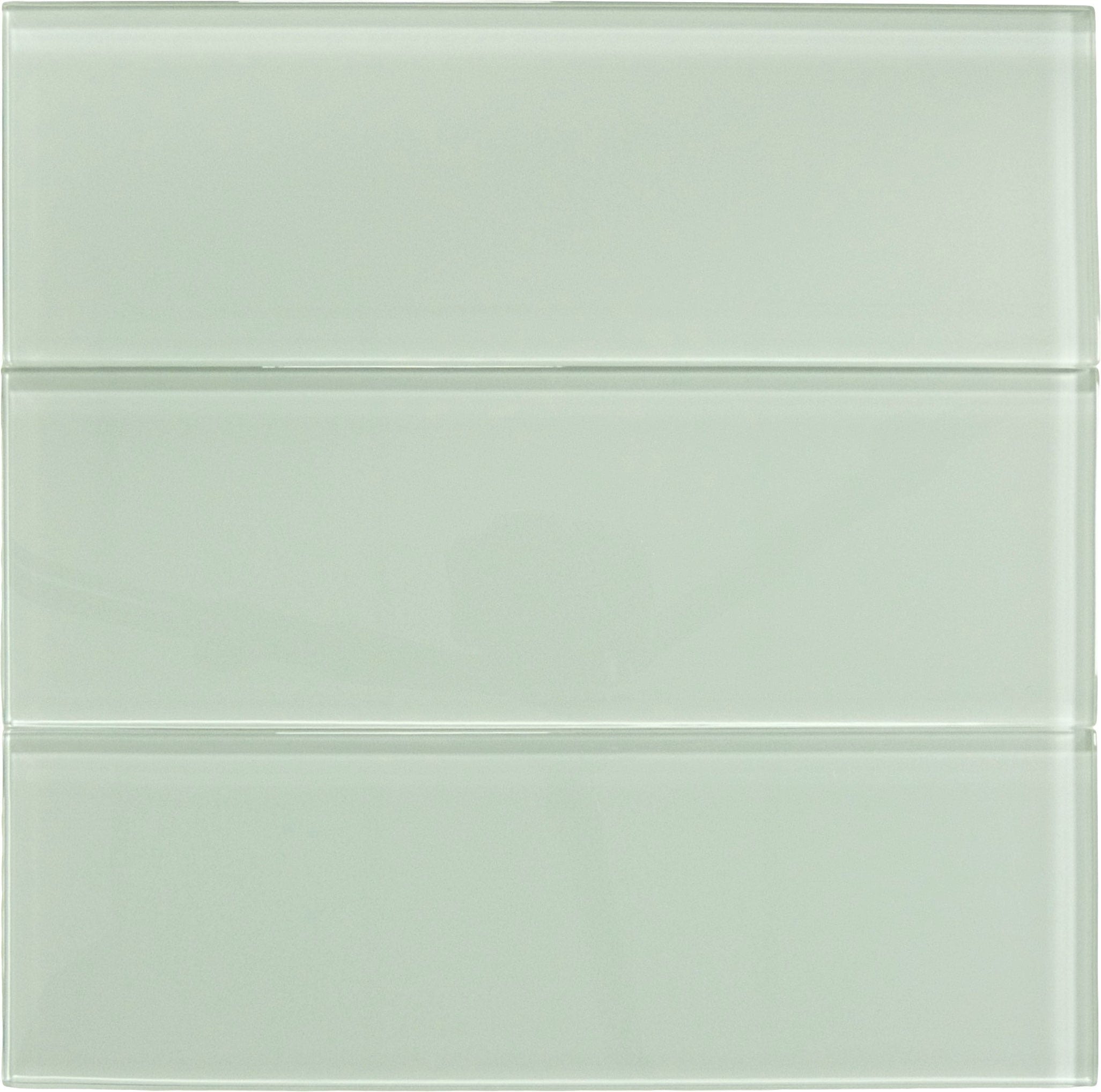 Ice Mist Green 4'' x 12'' Glossy Glass Subway Tile Euro Glass