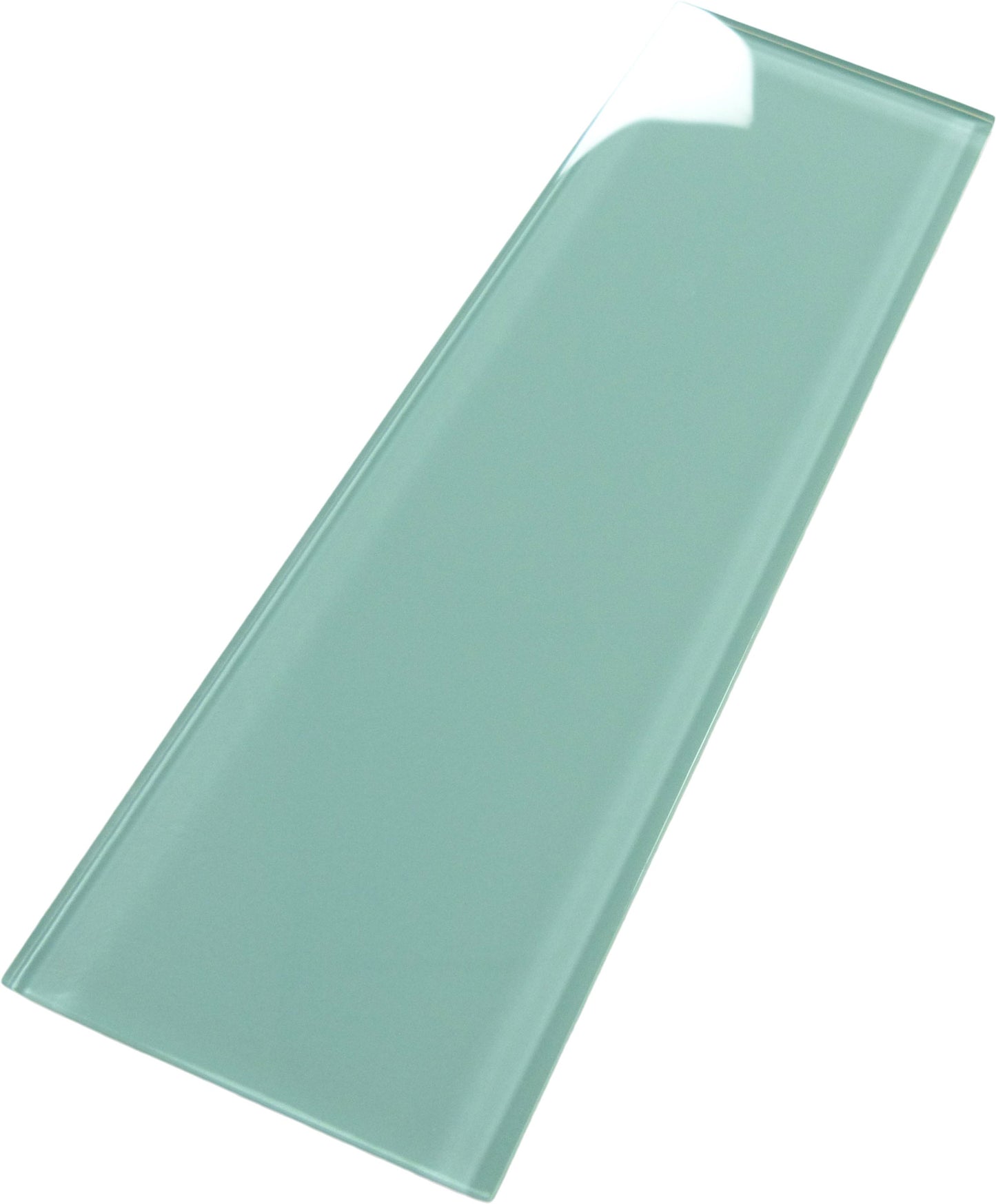 Soft Mint Green 4'' x 12'' Glossy Glass Subway Tile Euro Glass