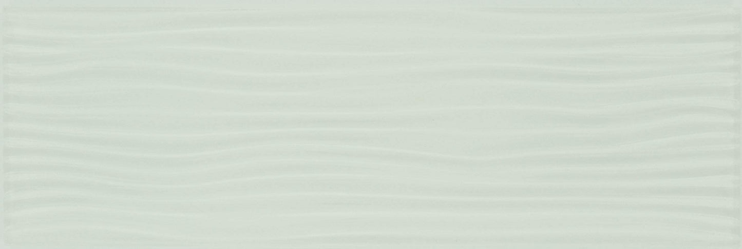 Bright White Wave 4'' x 12'' Glossy Glass Subway Tile Euro Glass