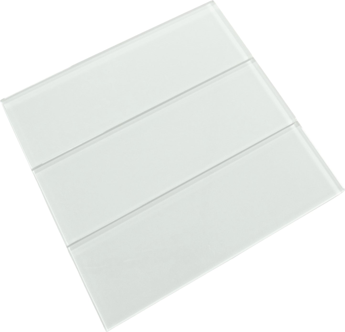 Bright White 4x12 Glossy Glass Subway Tile Euro Glass