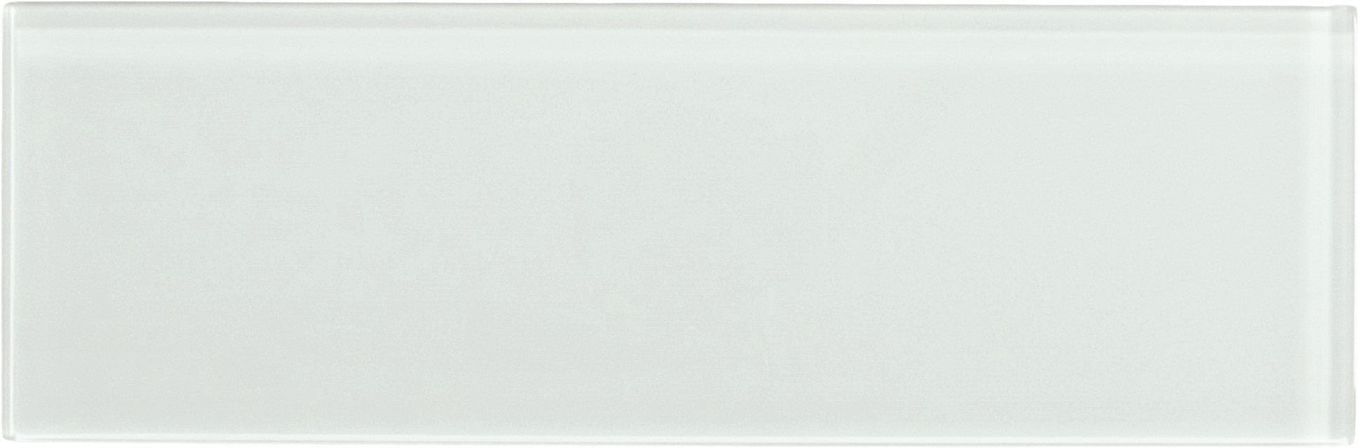 Bright White 4x12 Glossy Glass Subway Tile Euro Glass