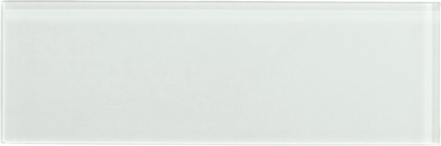 Bright White 4x12 Glossy Glass Subway Tile Euro Glass