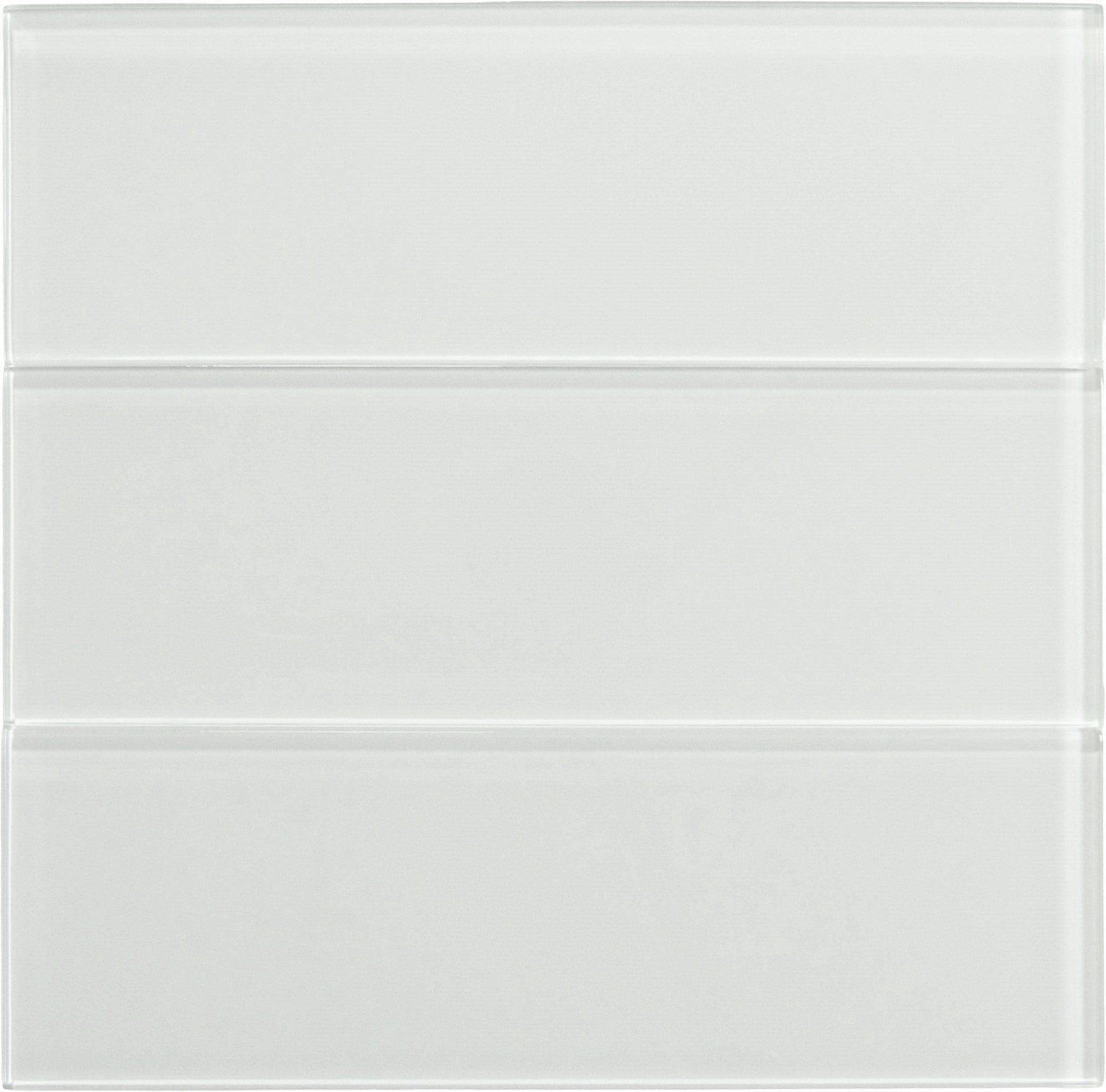 Bright White 4x12 Glossy Glass Subway Tile Euro Glass