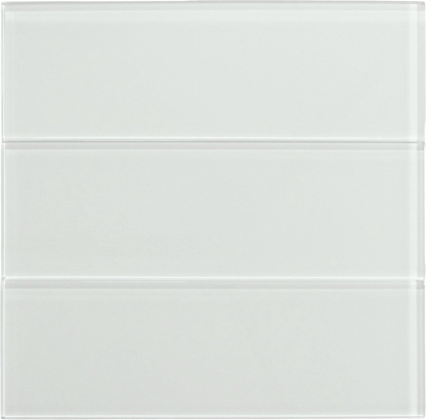 Bright White 4x12 Glossy Glass Subway Tile Euro Glass