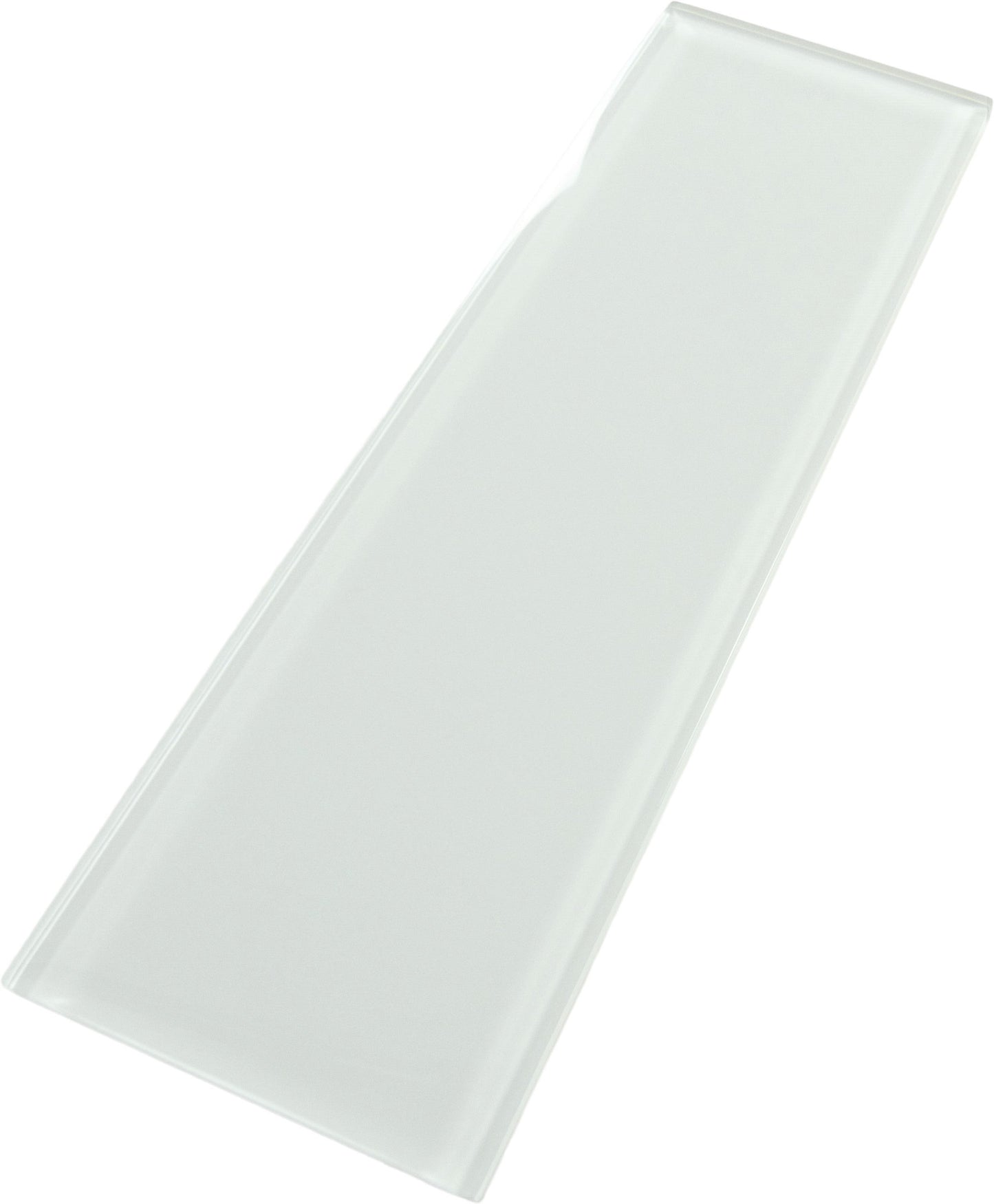 Bright White 4x12 Glossy Glass Subway Tile Euro Glass