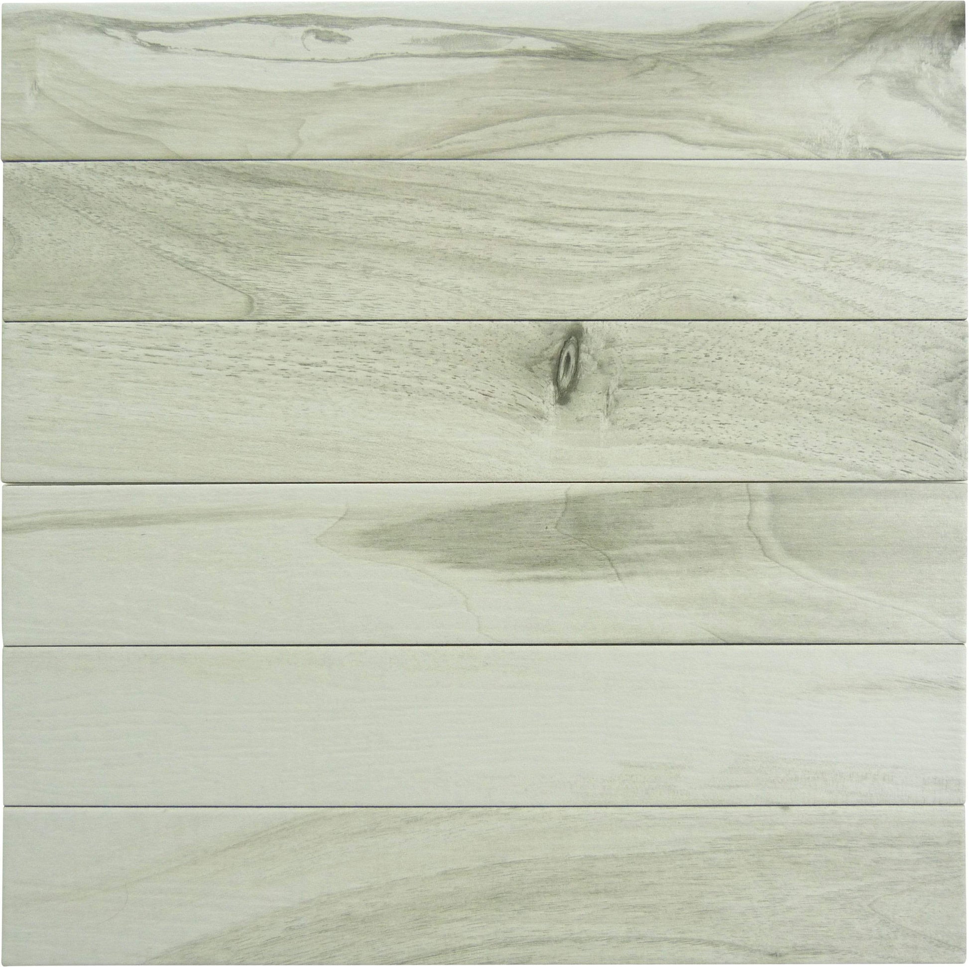 Ala Timber Evening Shadow White 3" x 18" Matte Porcelain Plank Tile Euro Glass