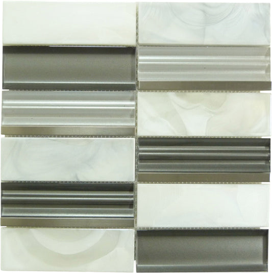 Art Studio Rifkin Classic Brown Glass and Metal Tile Euro Glass