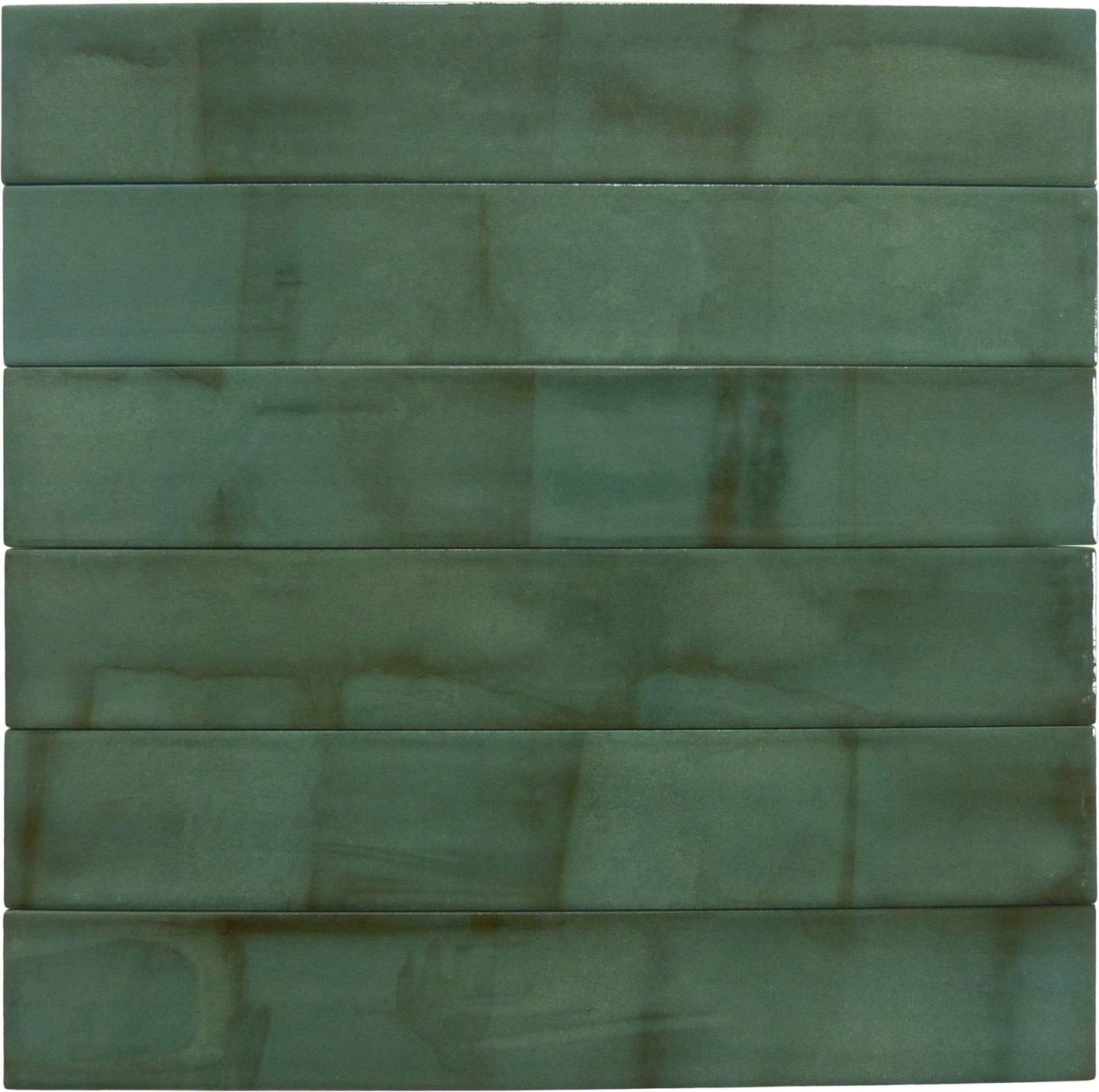 Bistro Kelly Green 2" x 14" Glossy Porcelain Subway Tile Euro Glass