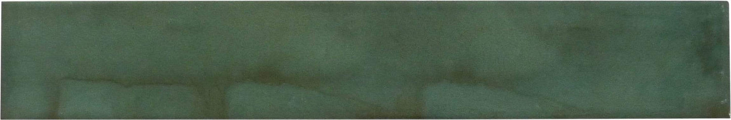 Bistro Kelly Green 2" x 14" Glossy Porcelain Subway Tile Euro Glass